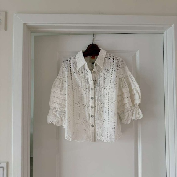 Farm Rio Embroidered Cotton Shirt - Picture 2 of 9